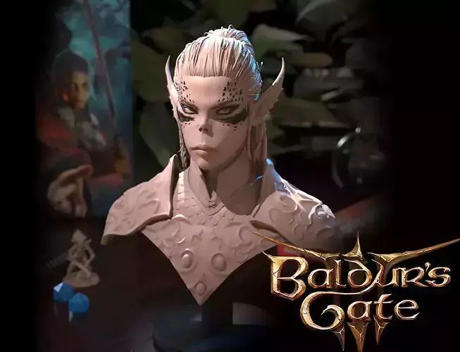 LAEZEL BUST BALDURS GATE 3  3D print model