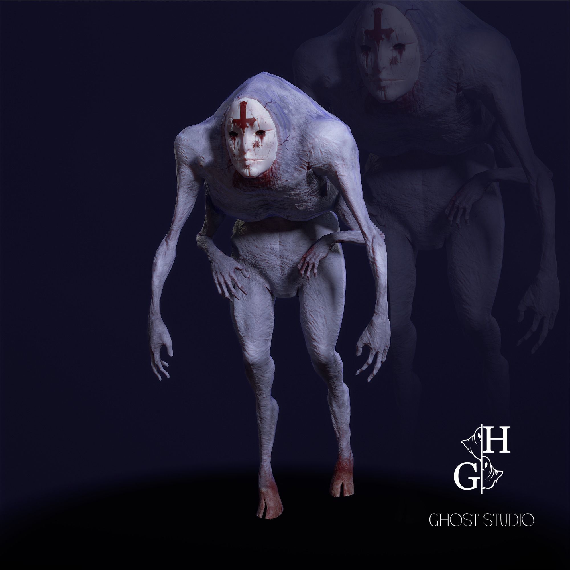 Fobius Low-poly 3D model_1