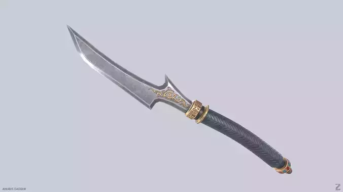 Anubis dagger Low-poly 3D model