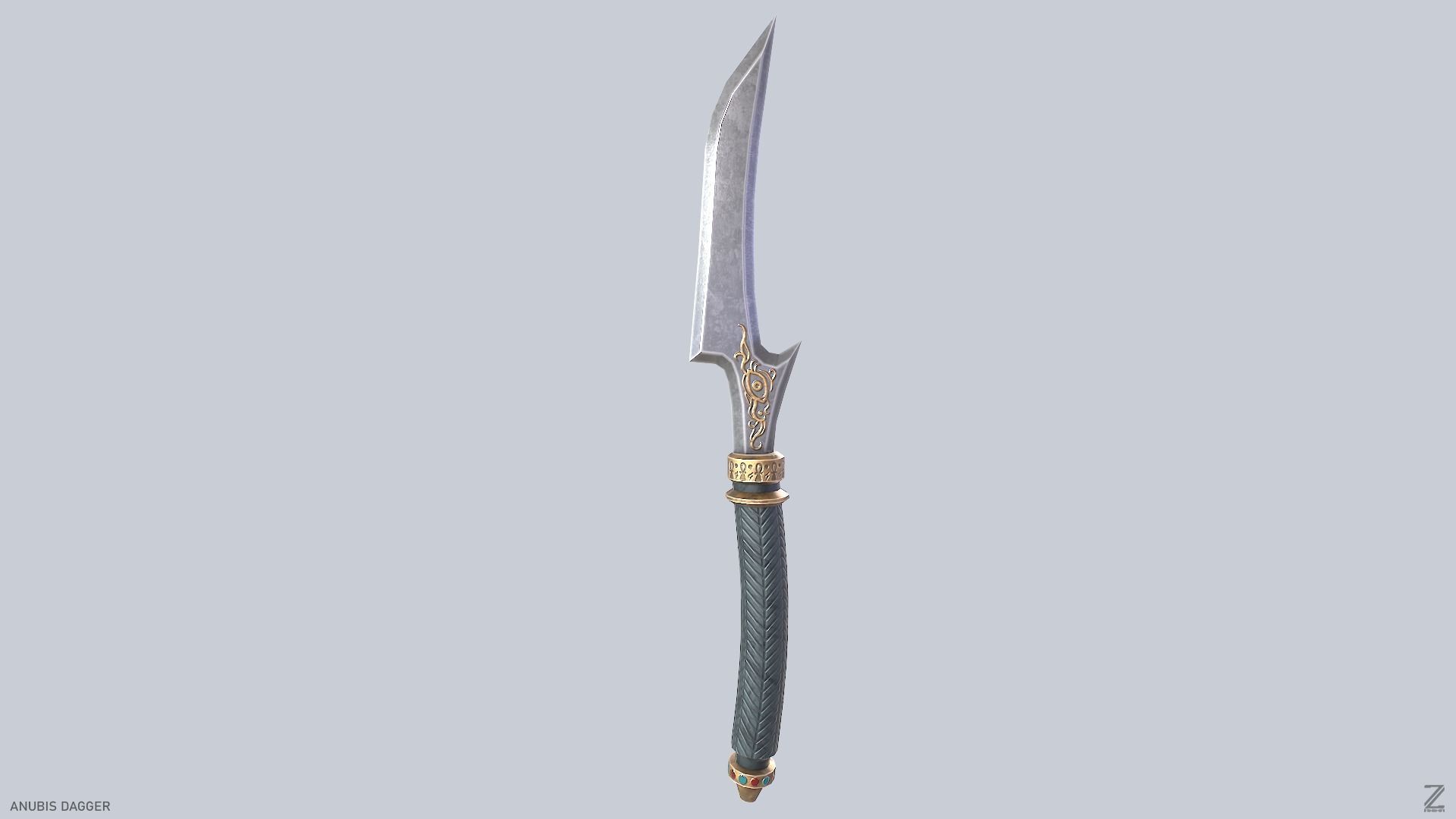 Anubis dagger Low-poly 3D model_2