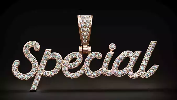 scripted name letter pendant 