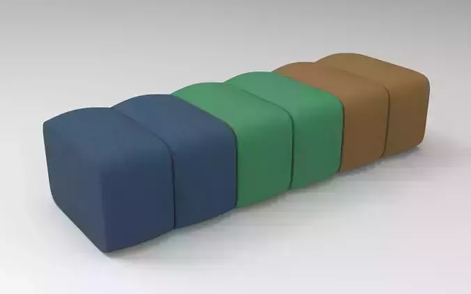 Sindy Bench Low-poly 3D model