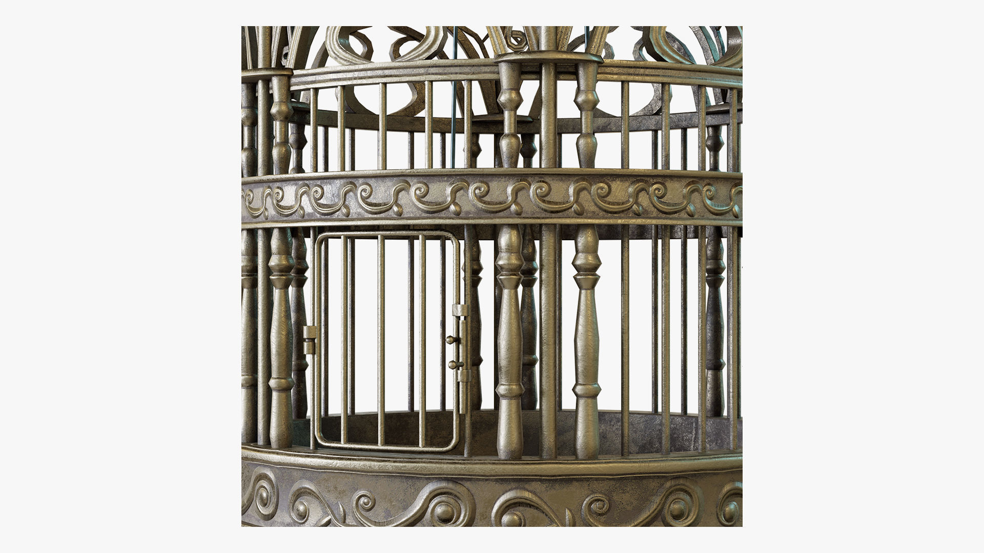 Birdcage Classic Victorian Low-poly 3D model_4