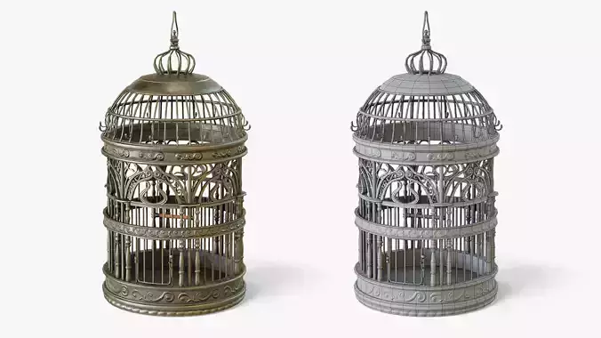 Birdcage Classic Victorian Low-poly 3D model