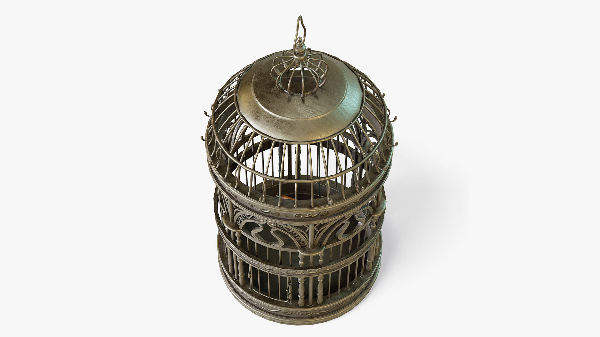 Birdcage Classic Victorian Low-poly 3D model_2