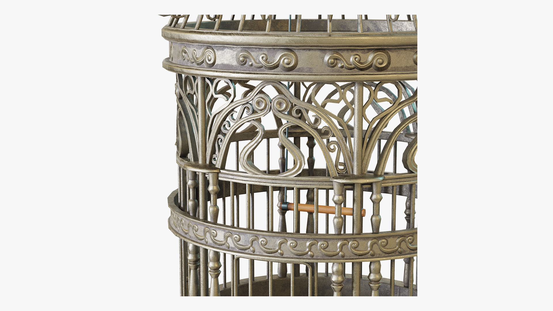 Birdcage Classic Victorian Low-poly 3D model_5