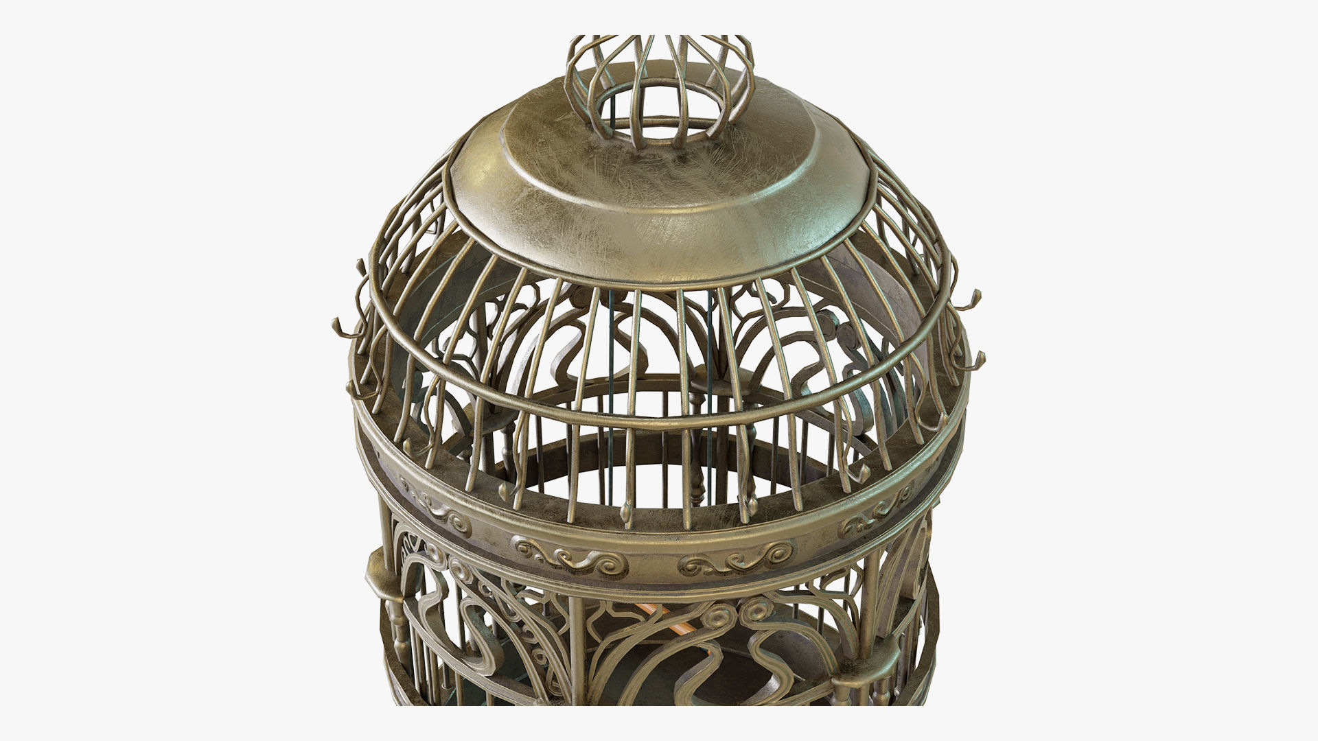 Birdcage Classic Victorian Low-poly 3D model_3