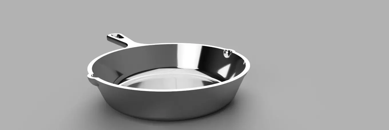 Frying Pan 3D print model_0