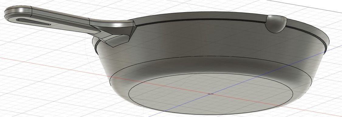 Frying Pan 3D print model_2