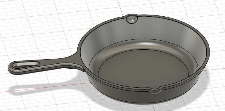 Frying Pan 3D print model_3