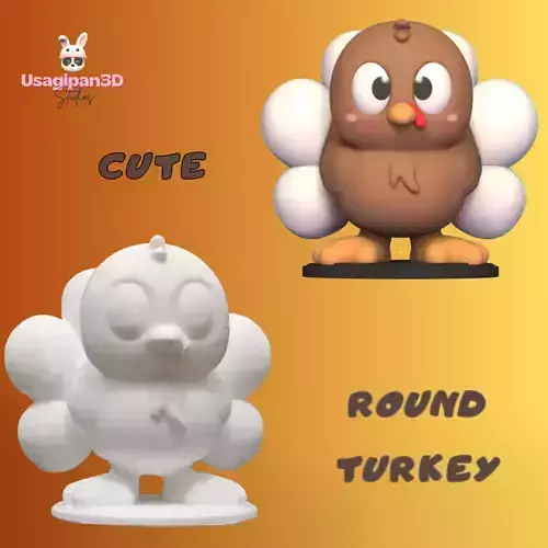 Cute Round Turkey