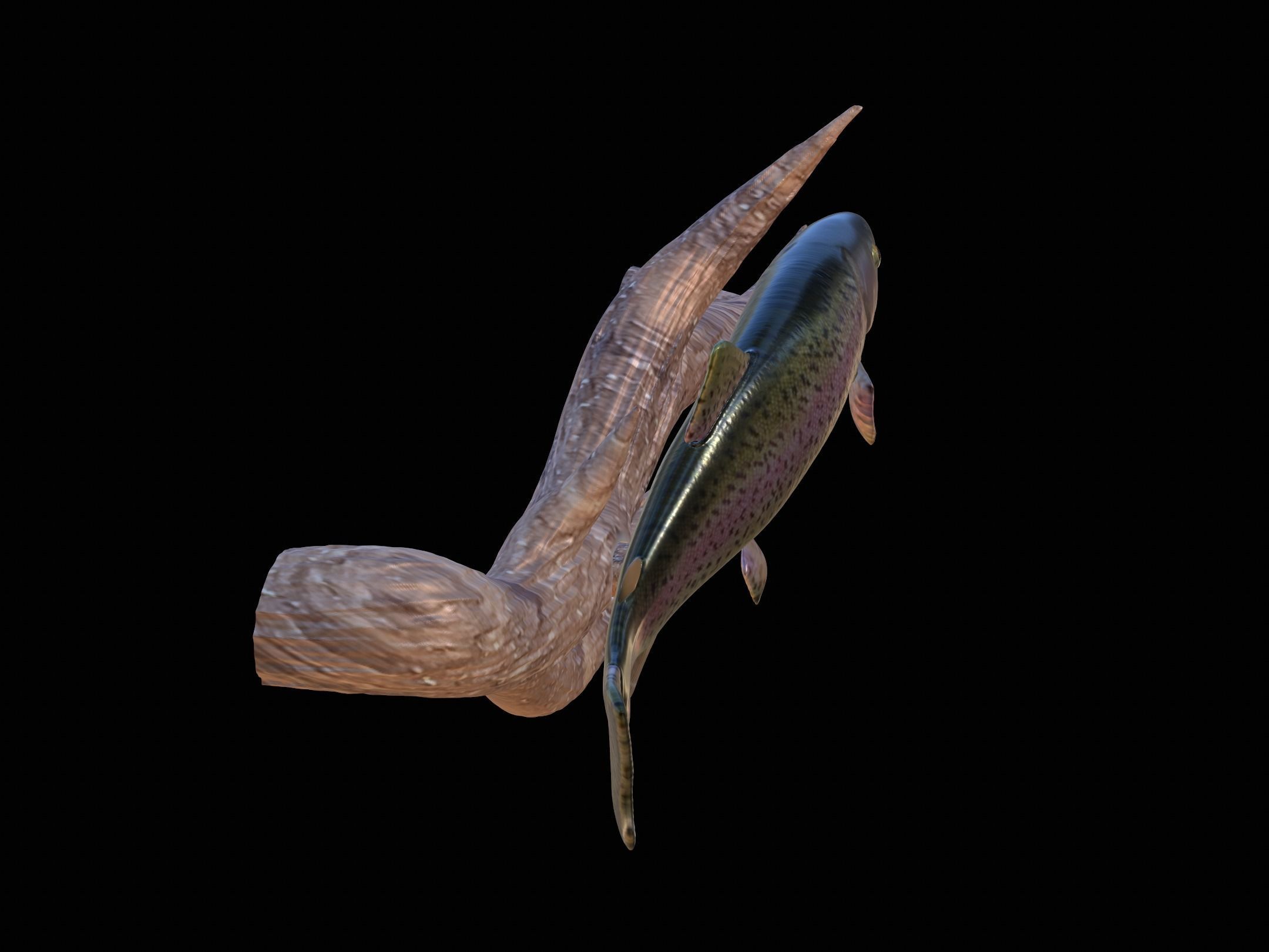 RAINBOW UNDERWATER STATUE ON THE WALL DETAILED TEXTURE 3D print model_7