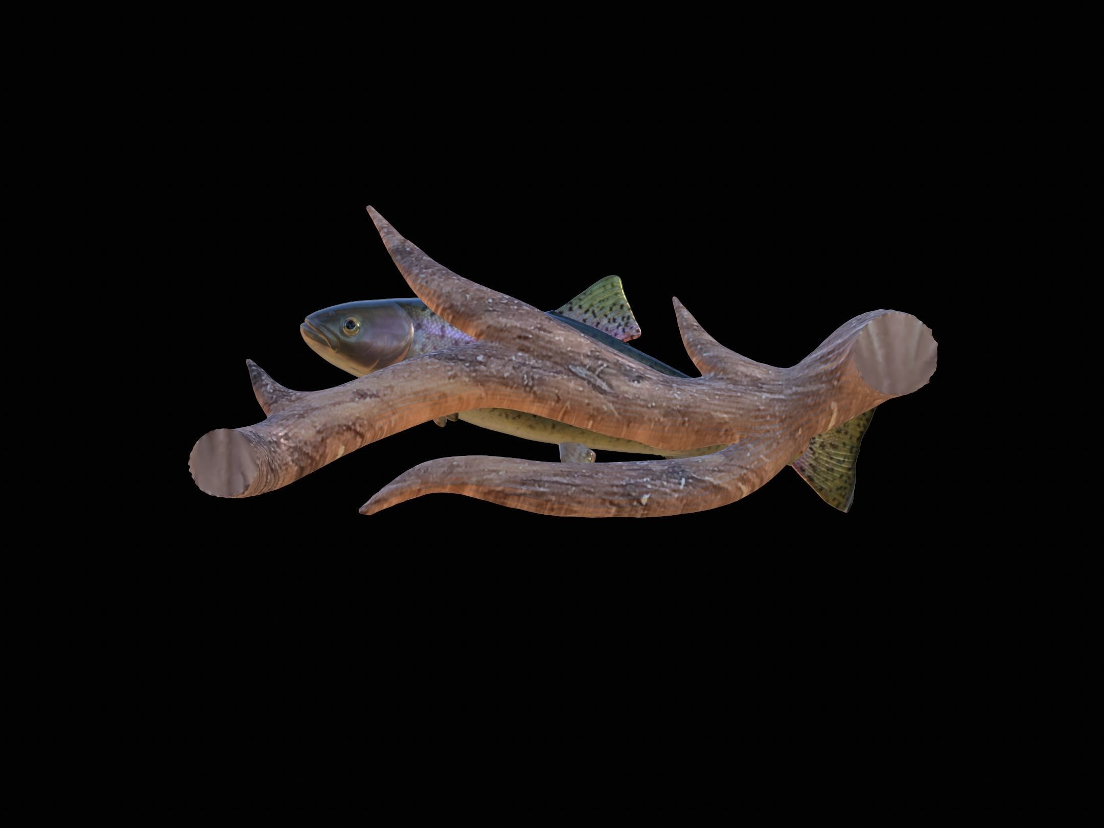 RAINBOW UNDERWATER STATUE ON THE WALL DETAILED TEXTURE 3D print model_4