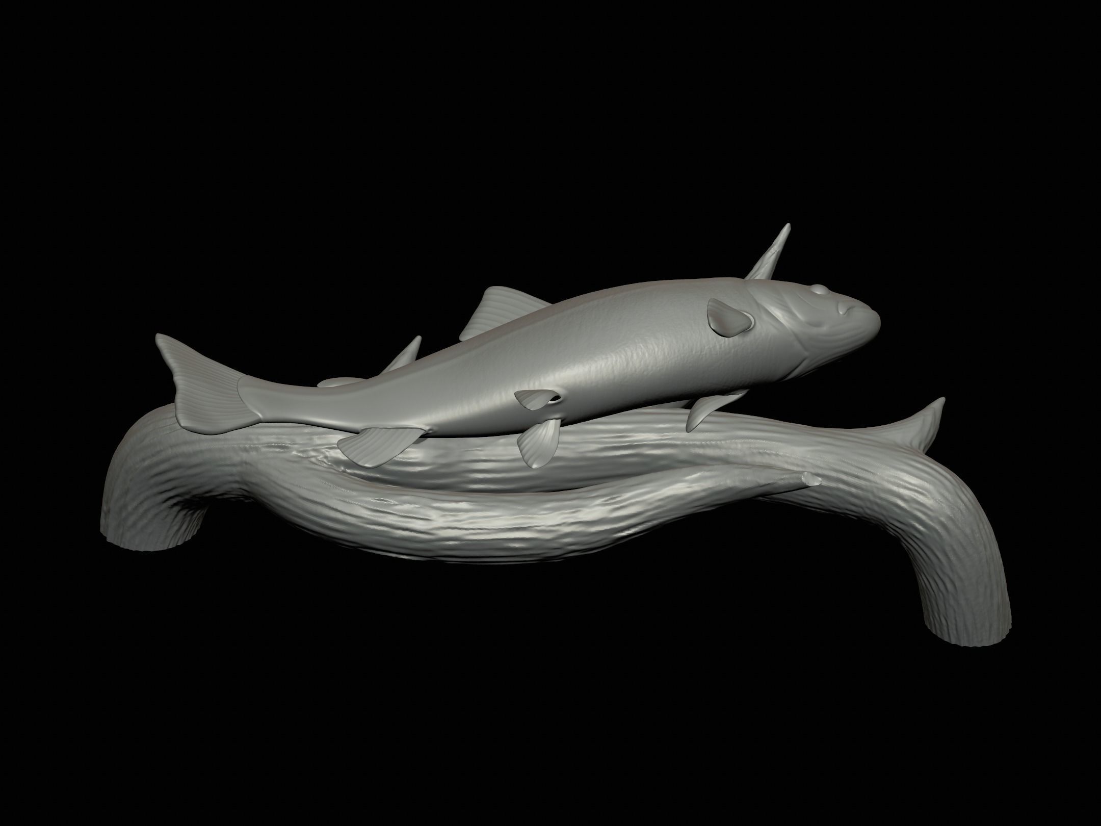 RAINBOW UNDERWATER STATUE ON THE WALL DETAILED TEXTURE 3D print model_18