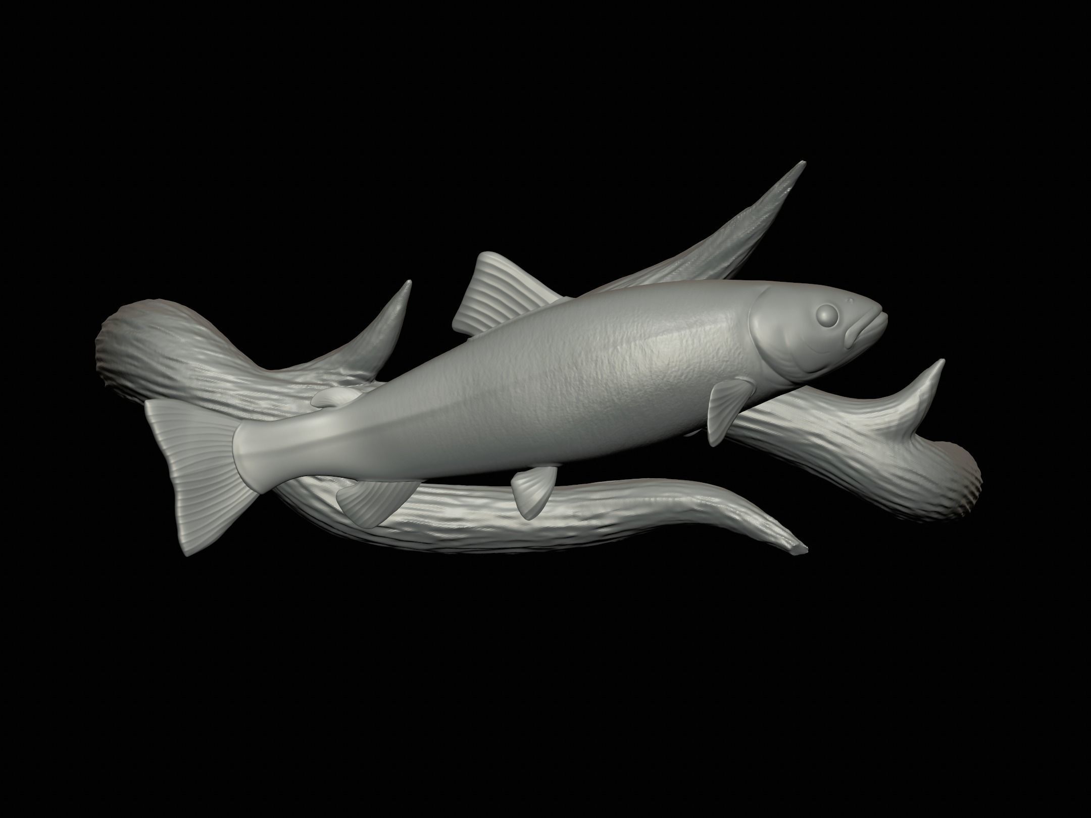 RAINBOW UNDERWATER STATUE ON THE WALL DETAILED TEXTURE 3D print model_17