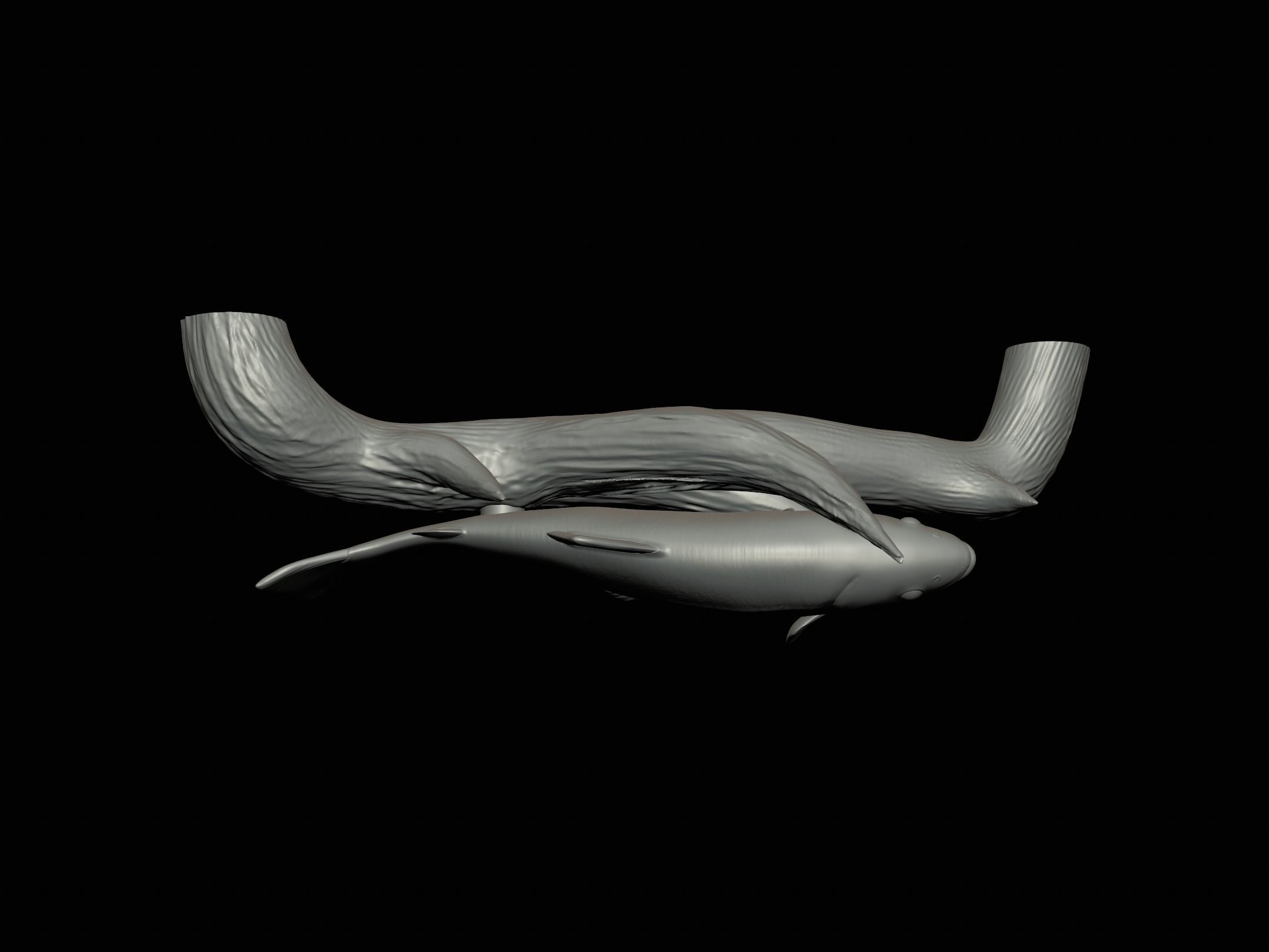 RAINBOW UNDERWATER STATUE ON THE WALL DETAILED TEXTURE 3D print model_16