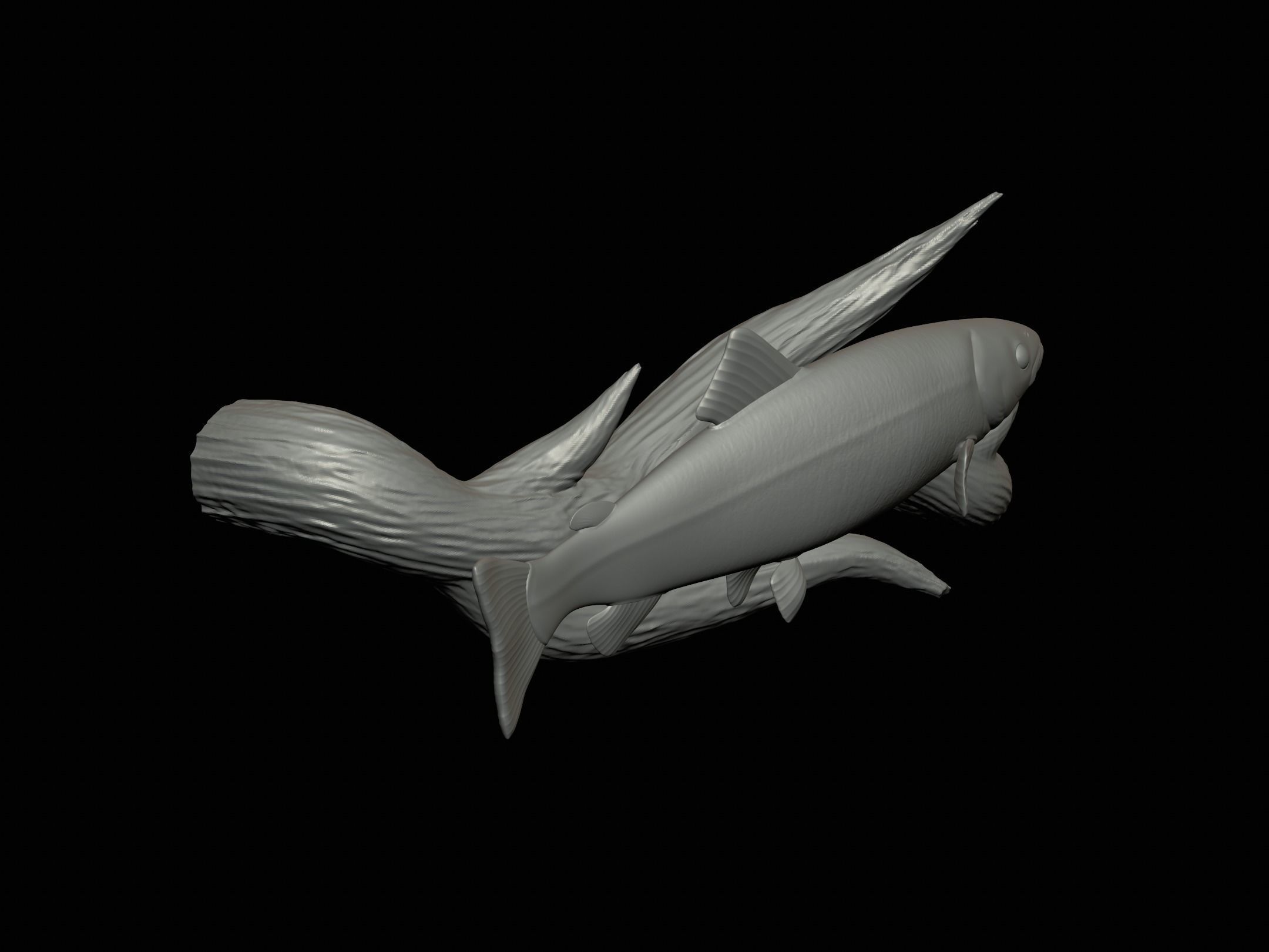 RAINBOW UNDERWATER STATUE ON THE WALL DETAILED TEXTURE 3D print model_22