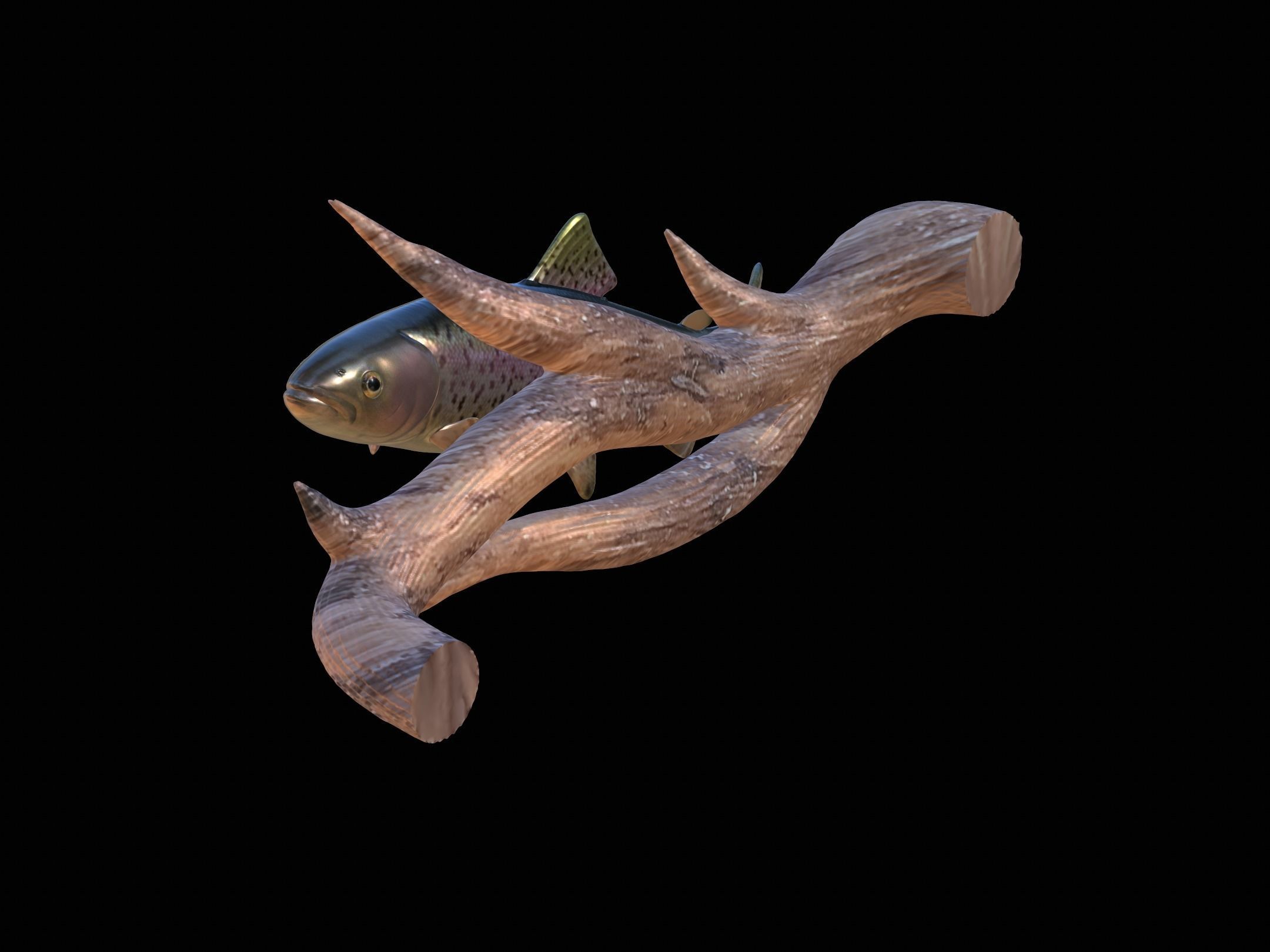 RAINBOW UNDERWATER STATUE ON THE WALL DETAILED TEXTURE 3D print model_14