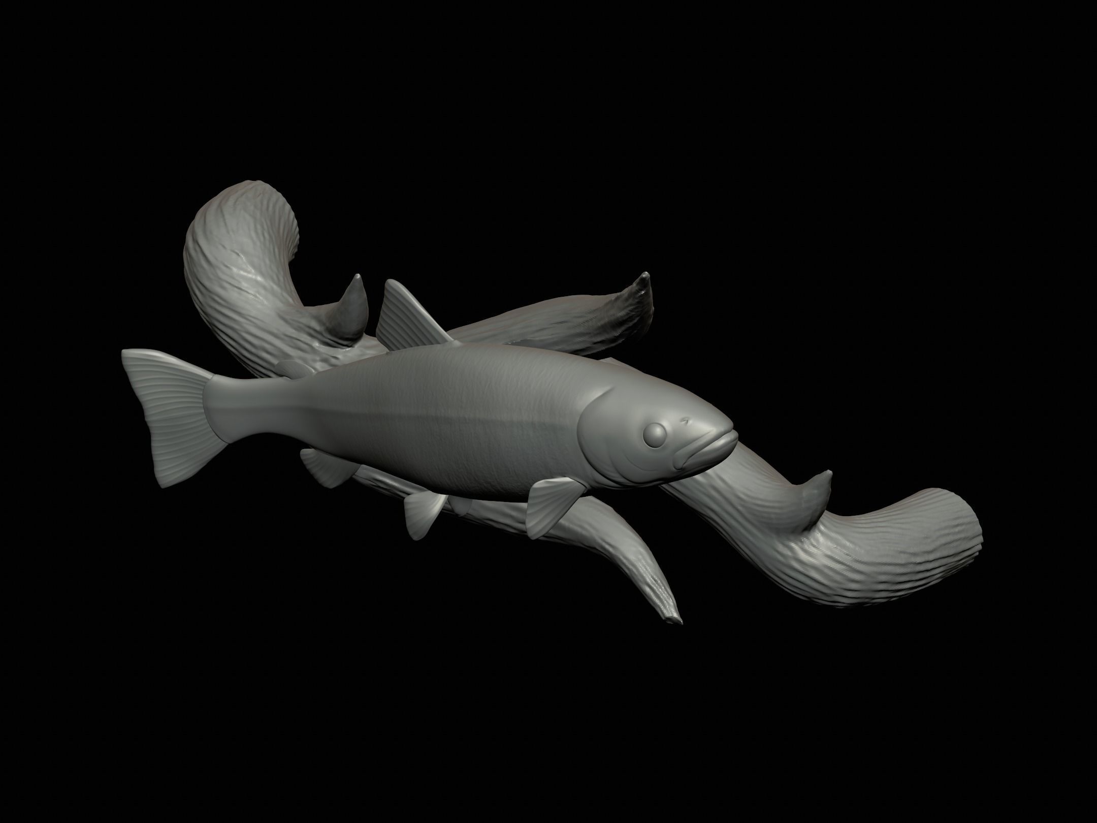 RAINBOW UNDERWATER STATUE ON THE WALL DETAILED TEXTURE 3D print model_15