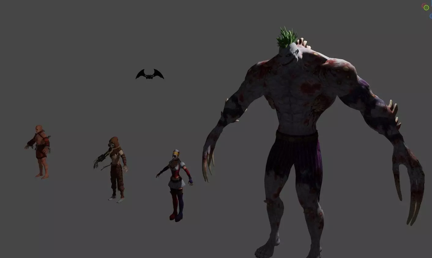 Scarecrow Joker Harley Batman collectors edition Free 3D model