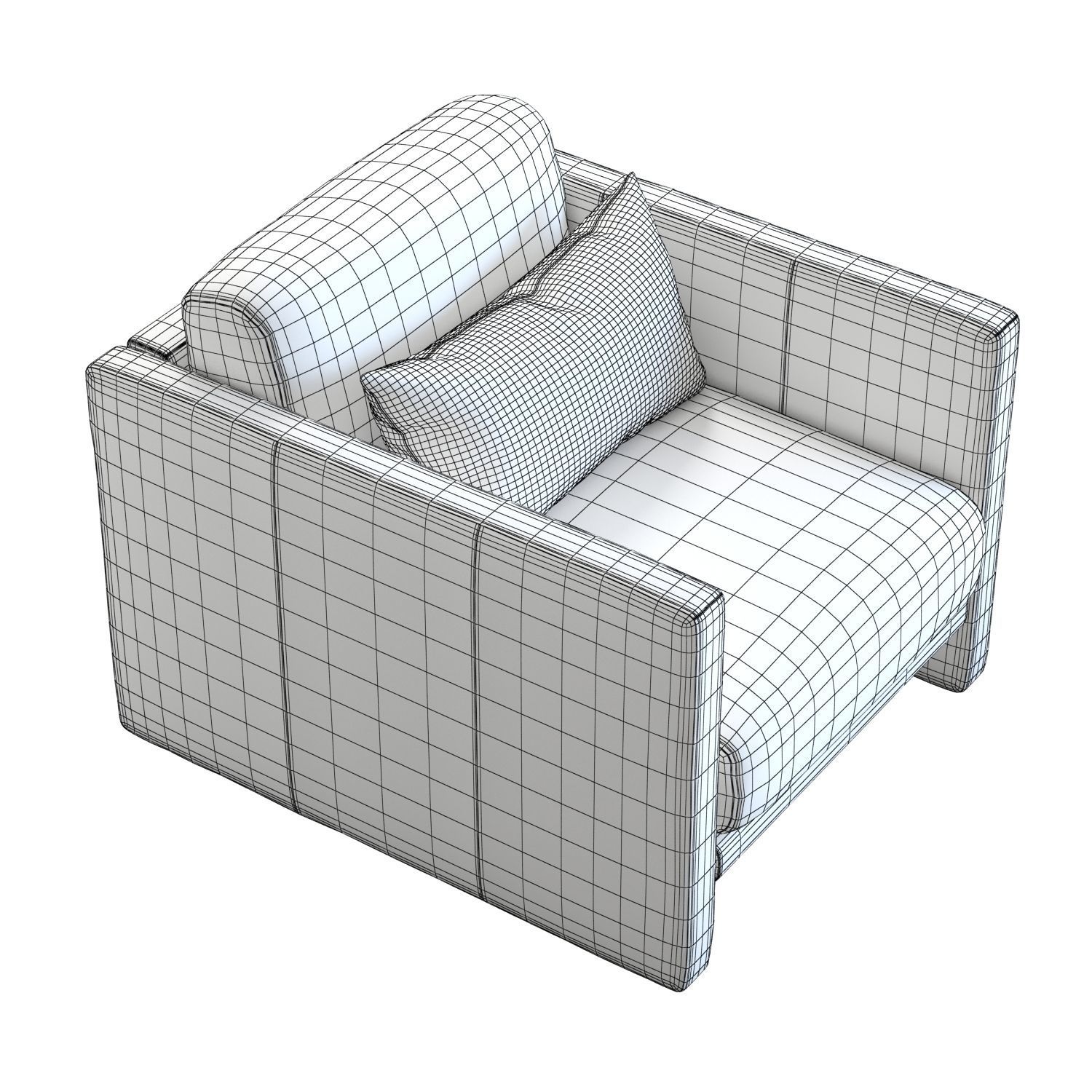 Crate and Barrel Aviator Armchair 3D model_7