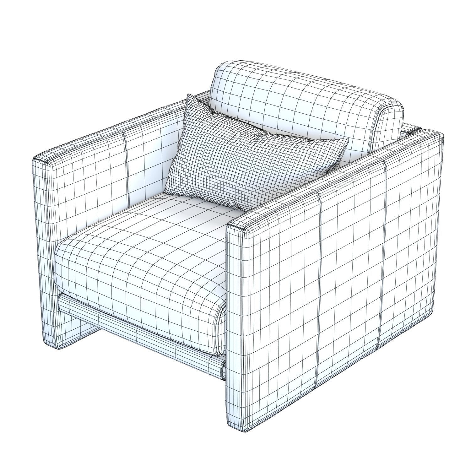 Crate and Barrel Aviator Armchair 3D model_9