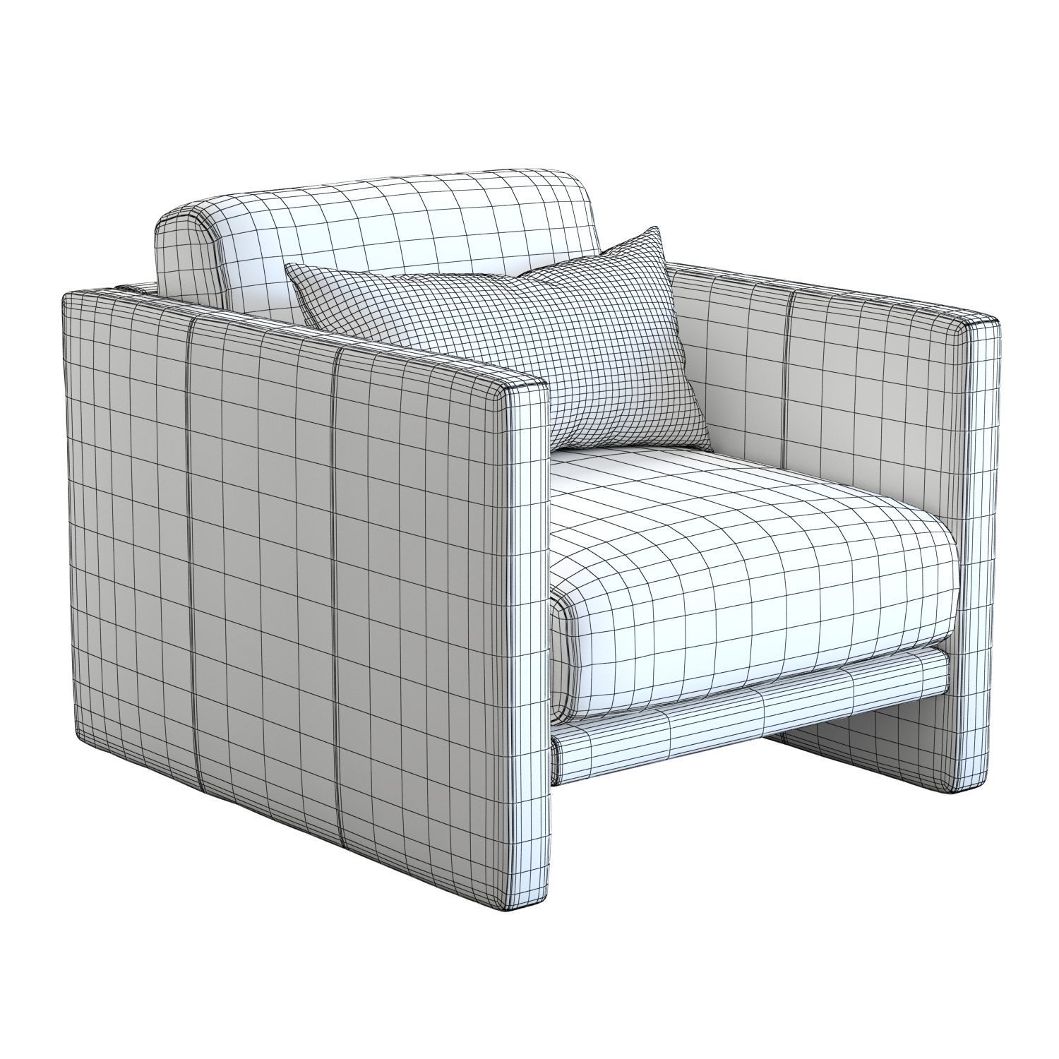 Crate and Barrel Aviator Armchair 3D model_6