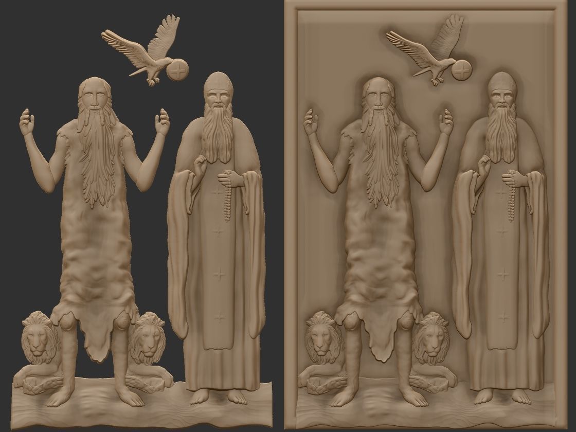 Saint Anthony and Saint Paul 3D print model_18