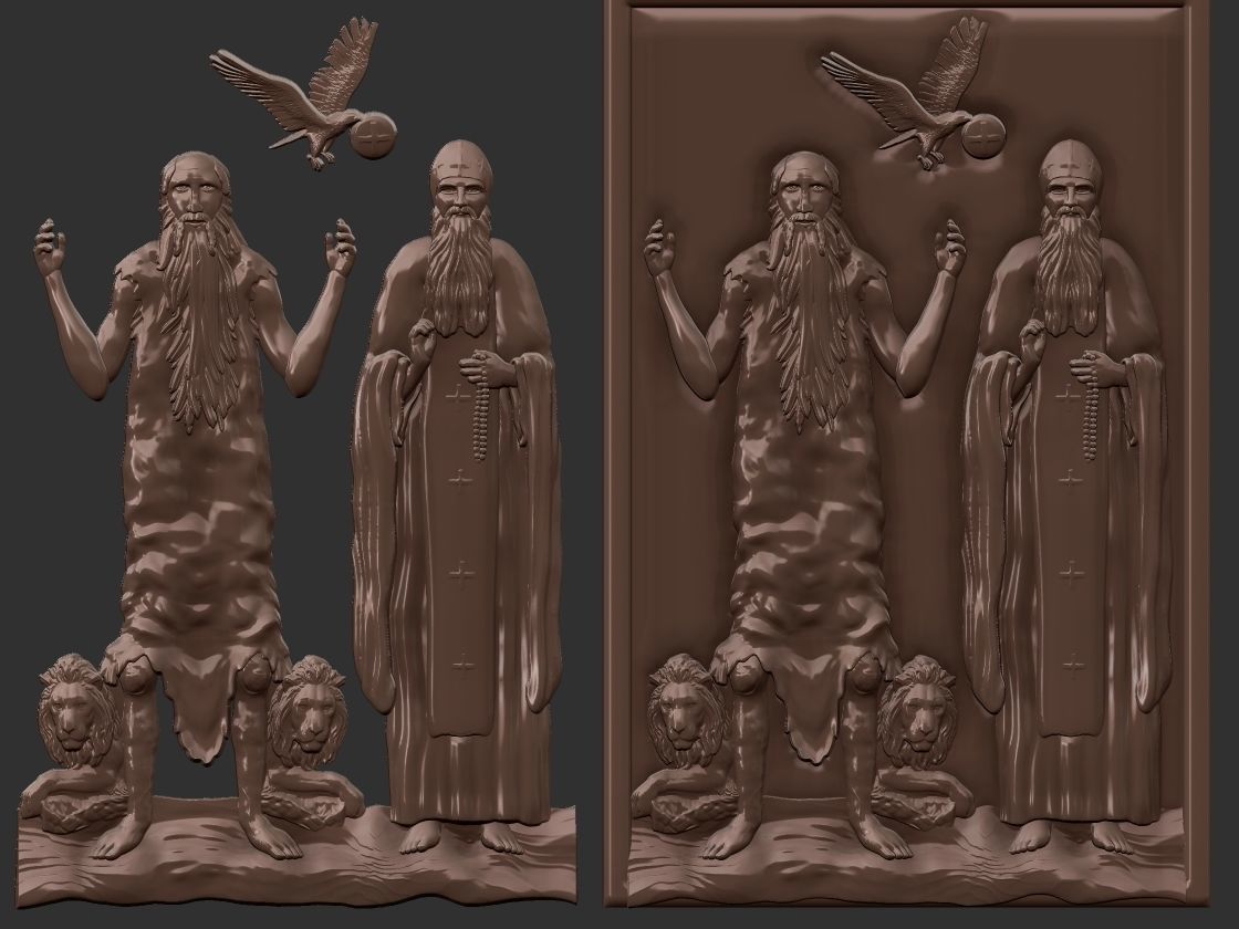 Saint Anthony and Saint Paul 3D print model_19
