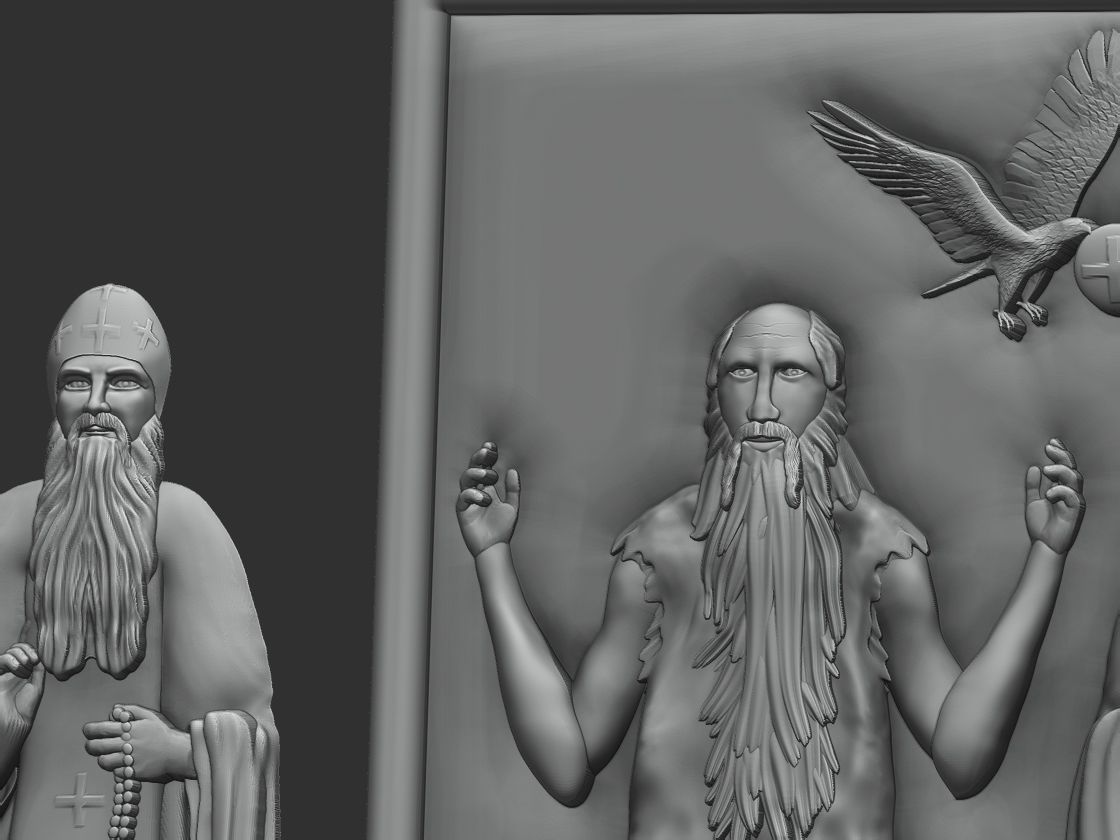 Saint Anthony and Saint Paul 3D print model_7