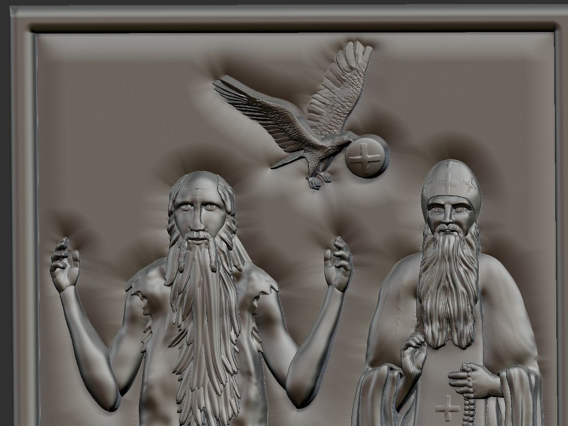Saint Anthony and Saint Paul 3D print model_5