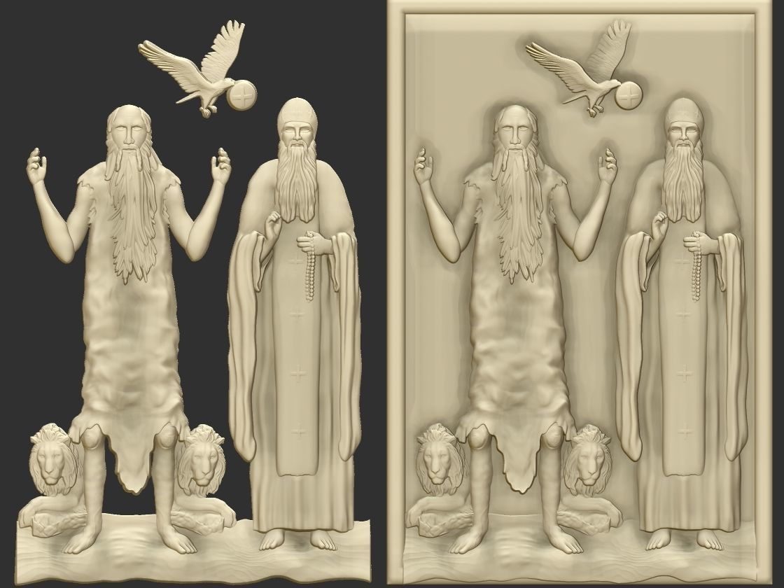 Saint Anthony and Saint Paul 3D print model_11