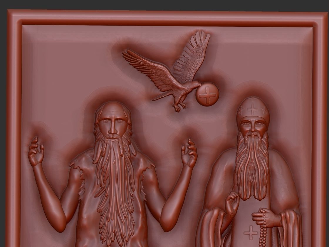 Saint Anthony and Saint Paul 3D print model_13