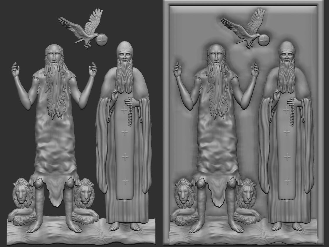 Saint Anthony and Saint Paul 3D print model_10