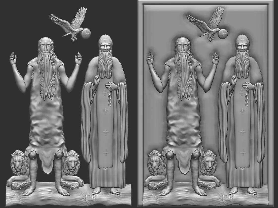 Saint Anthony and Saint Paul 3D print model_0