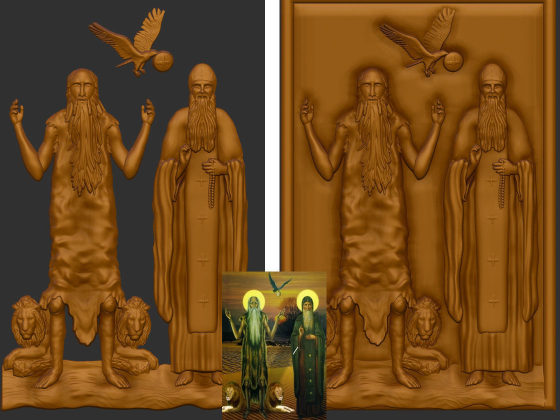 Saint Anthony and Saint Paul 3D print model_14