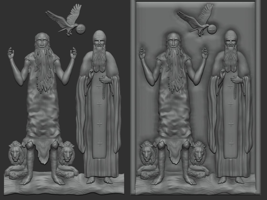 Saint Anthony and Saint Paul 3D print model_4