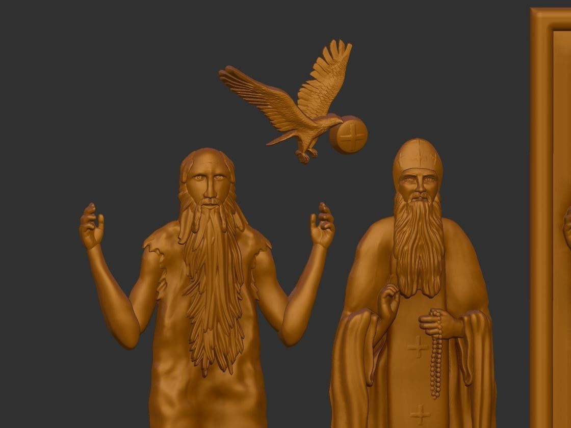 Saint Anthony and Saint Paul 3D print model_16