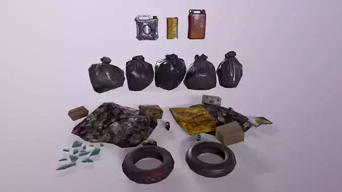 Low Poly Props Low-poly 3D model