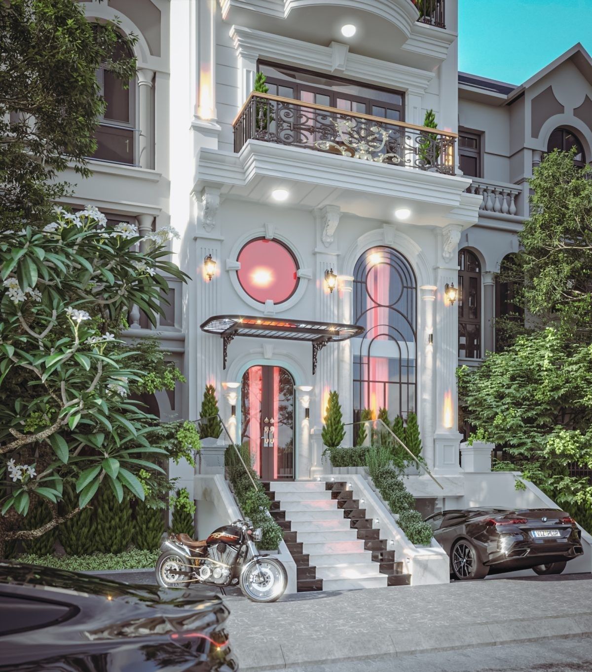 Luxury Hotel Building Exterior Design 3D Max  Low-poly 3D model_5