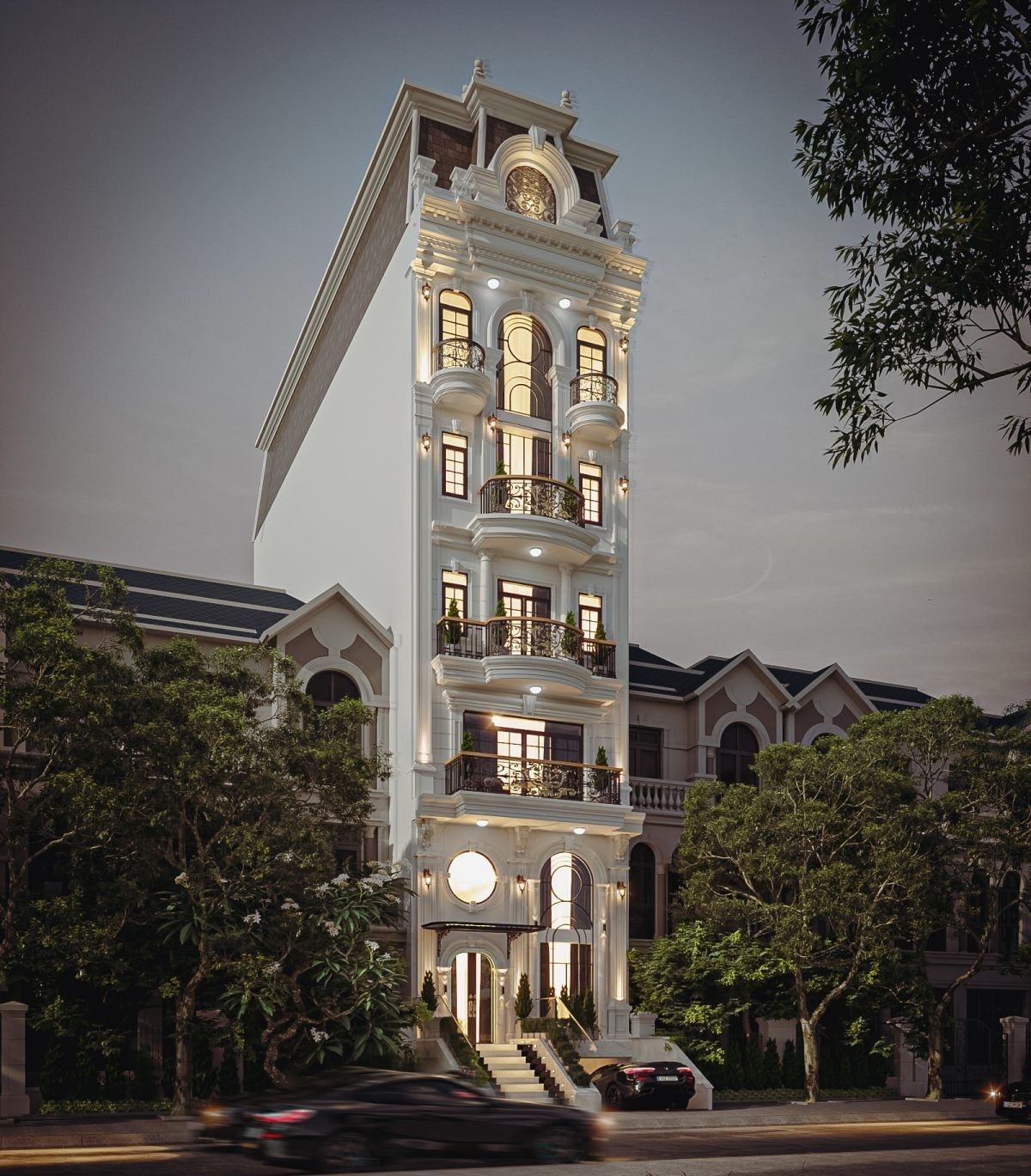 Luxury Hotel Building Exterior Design 3D Max  Low-poly 3D model_11