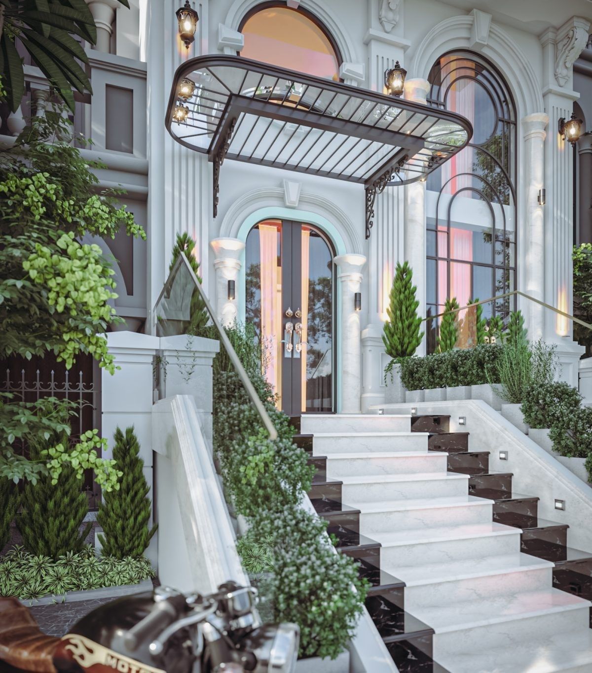 Luxury Hotel Building Exterior Design 3D Max  Low-poly 3D model_6