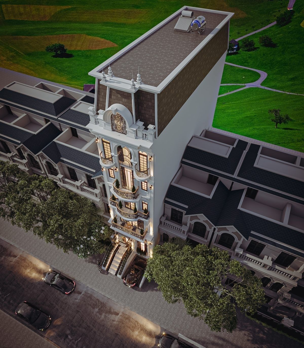 Luxury Hotel Building Exterior Design 3D Max  Low-poly 3D model_13