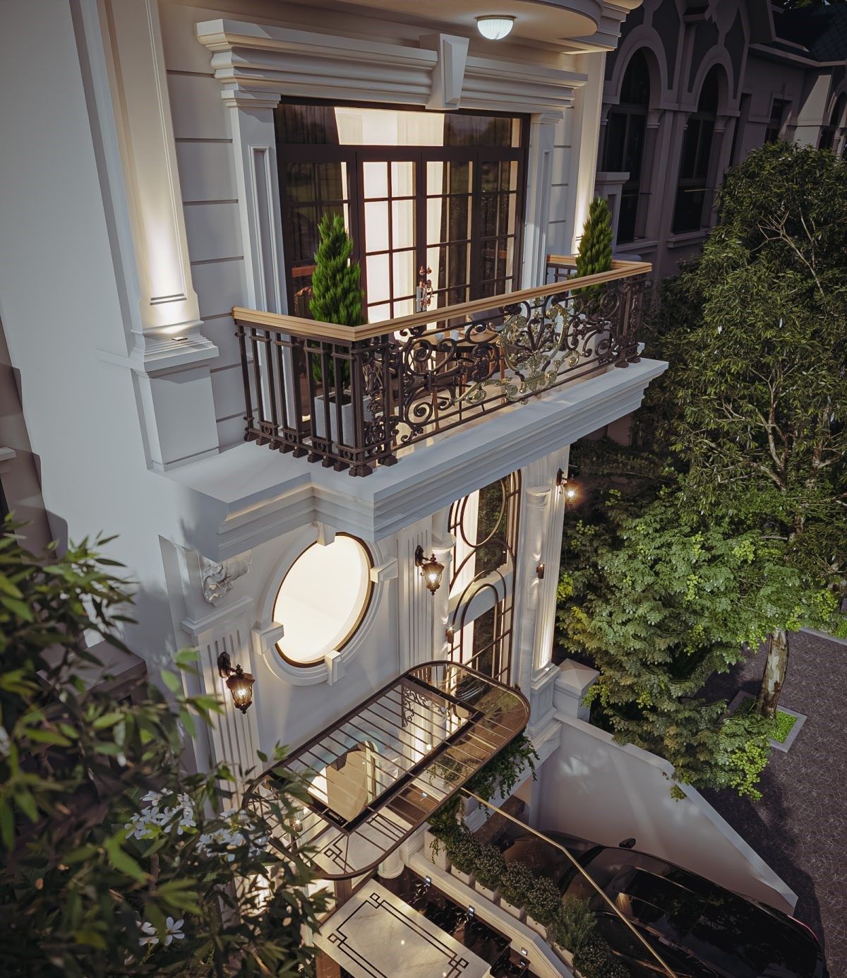 Luxury Hotel Building Exterior Design 3D Max  Low-poly 3D model_9