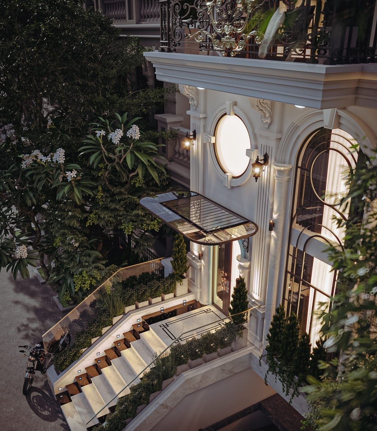 Luxury Hotel Building Exterior Design 3D Max  Low-poly 3D model_2