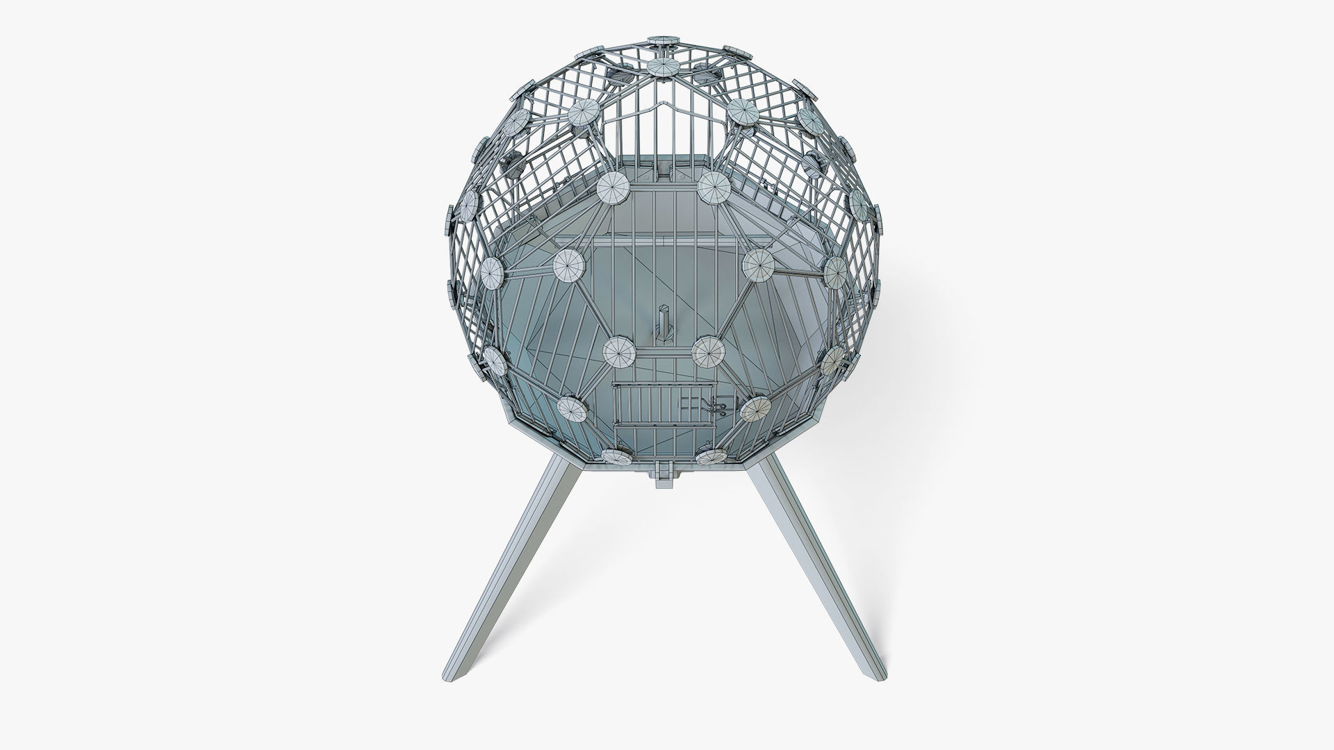 Birdcage Geo Low-poly 3D model_8