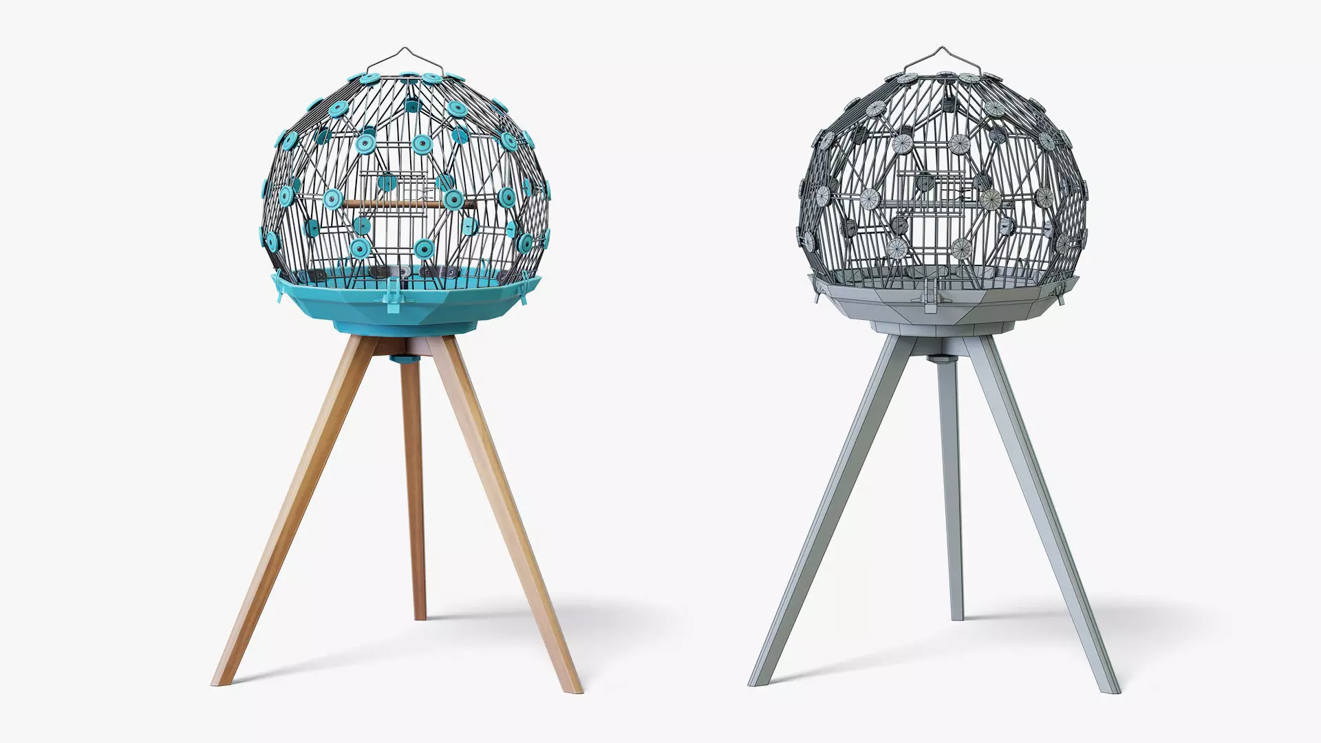 Birdcage Geo Low-poly 3D model_0