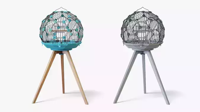 Birdcage Geo Low-poly 3D model