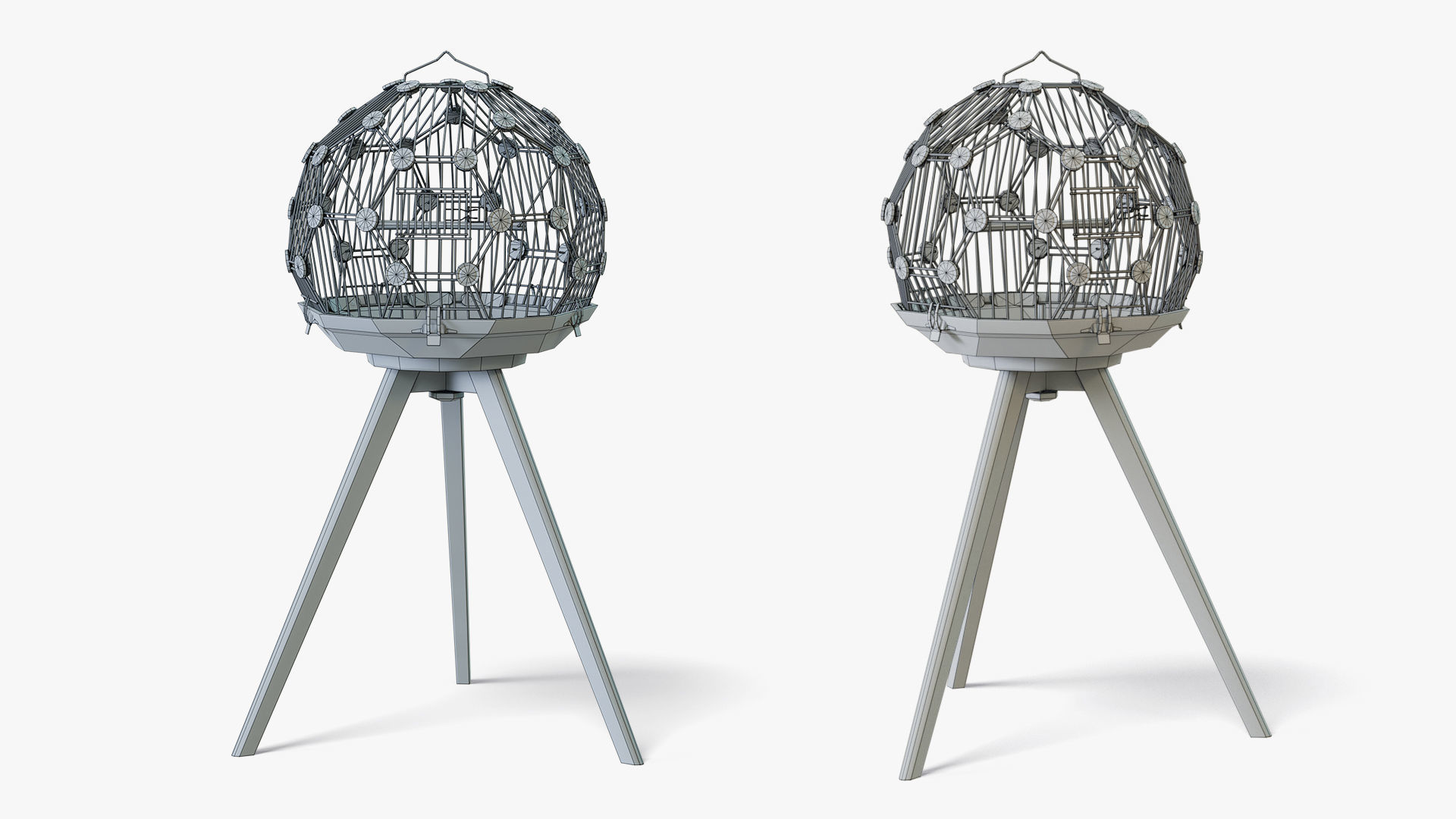 Birdcage Geo Low-poly 3D model_2