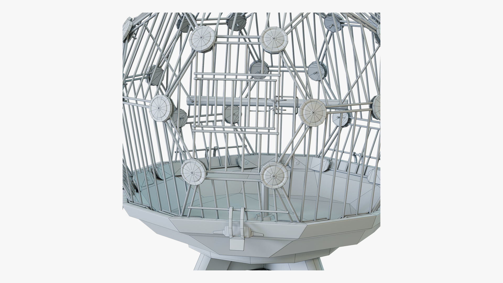 Birdcage Geo Low-poly 3D model_10